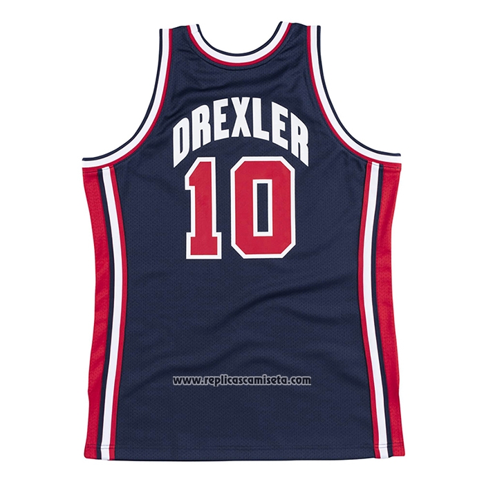 Camiseta USA 1992 Clyde Drexler #10 Azul